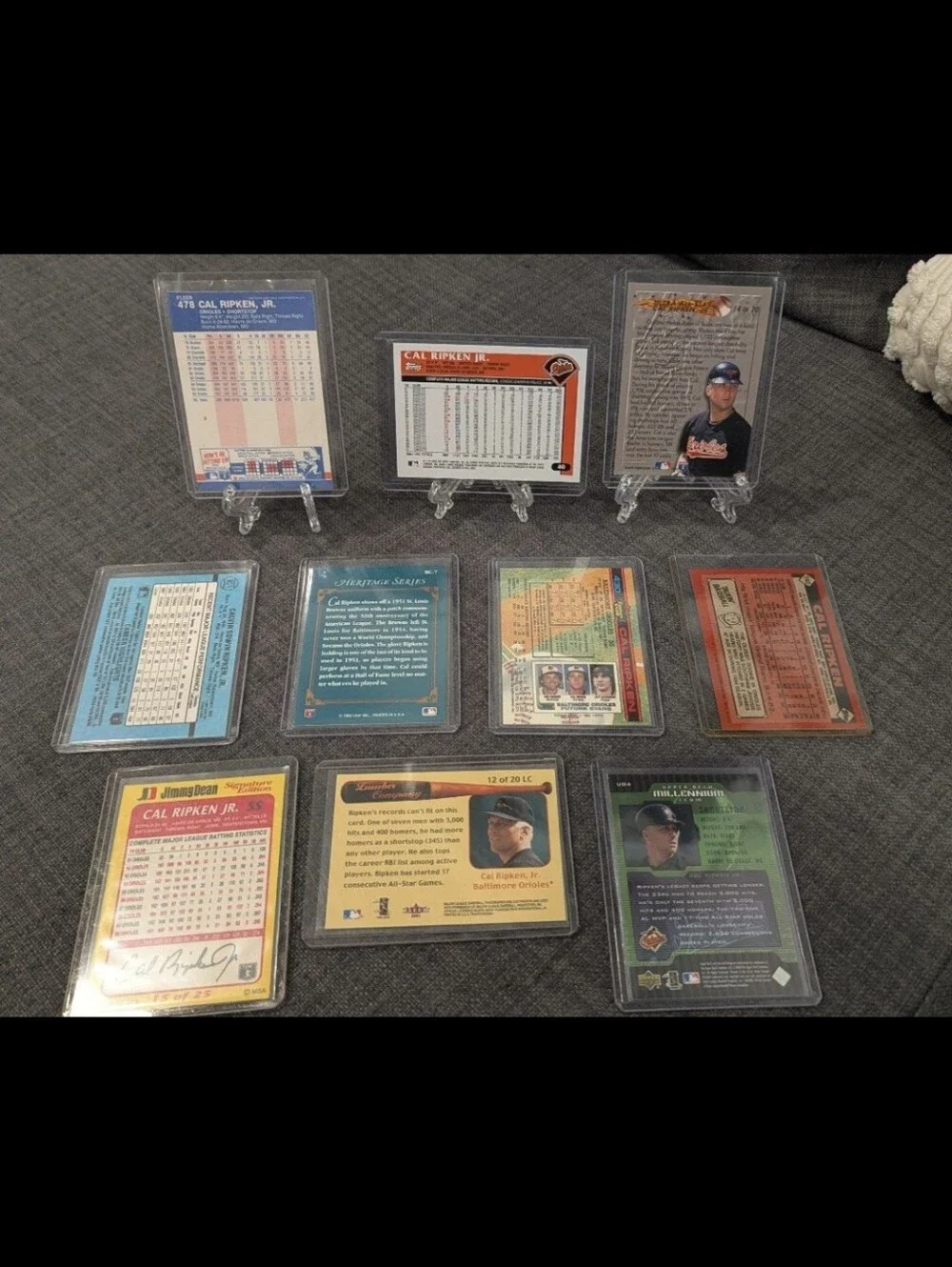 Cal Ripken Jr 10 Card Lot 1987 Topps Fleer Ultra Stadium Club Orioles HOF